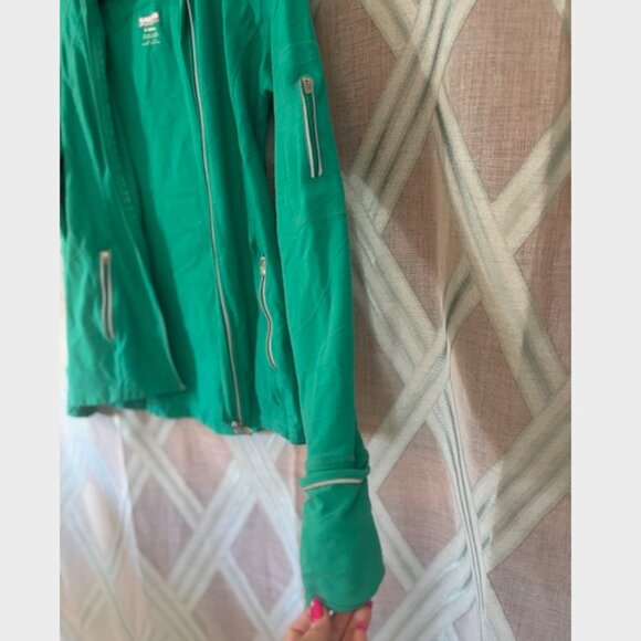 Bright Green Athletic Sip Up Hoodie - Picture 7 of 8